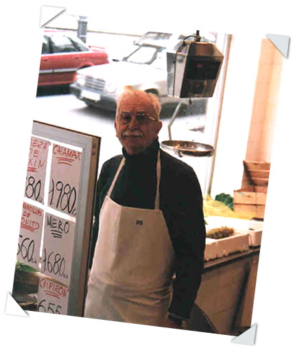 Carlos en la pescadería
